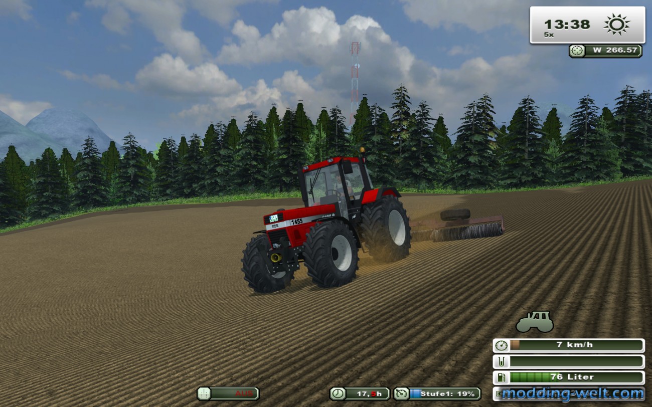 Case IH 1455 XL Profi mit Ackerwalze