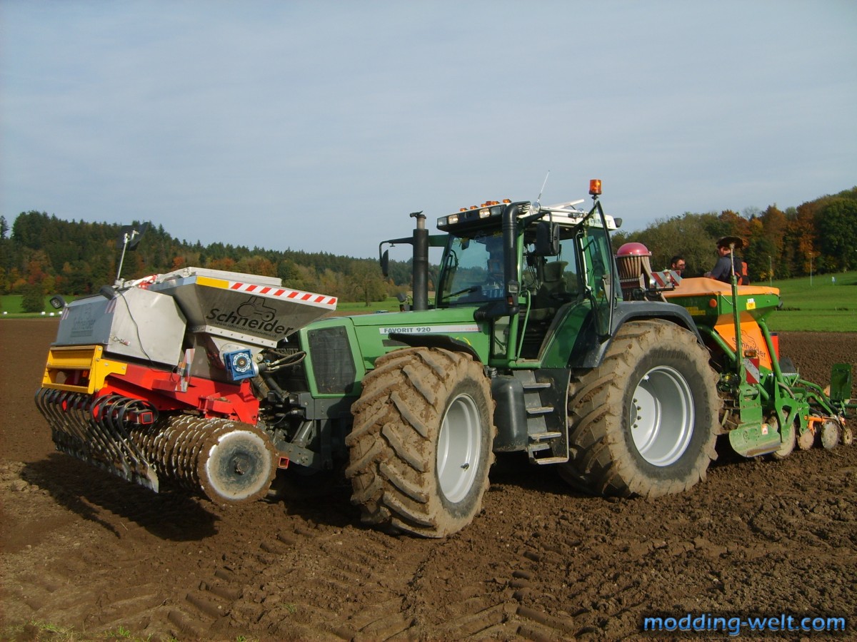 Sähen mit Fendt 920 Favorit