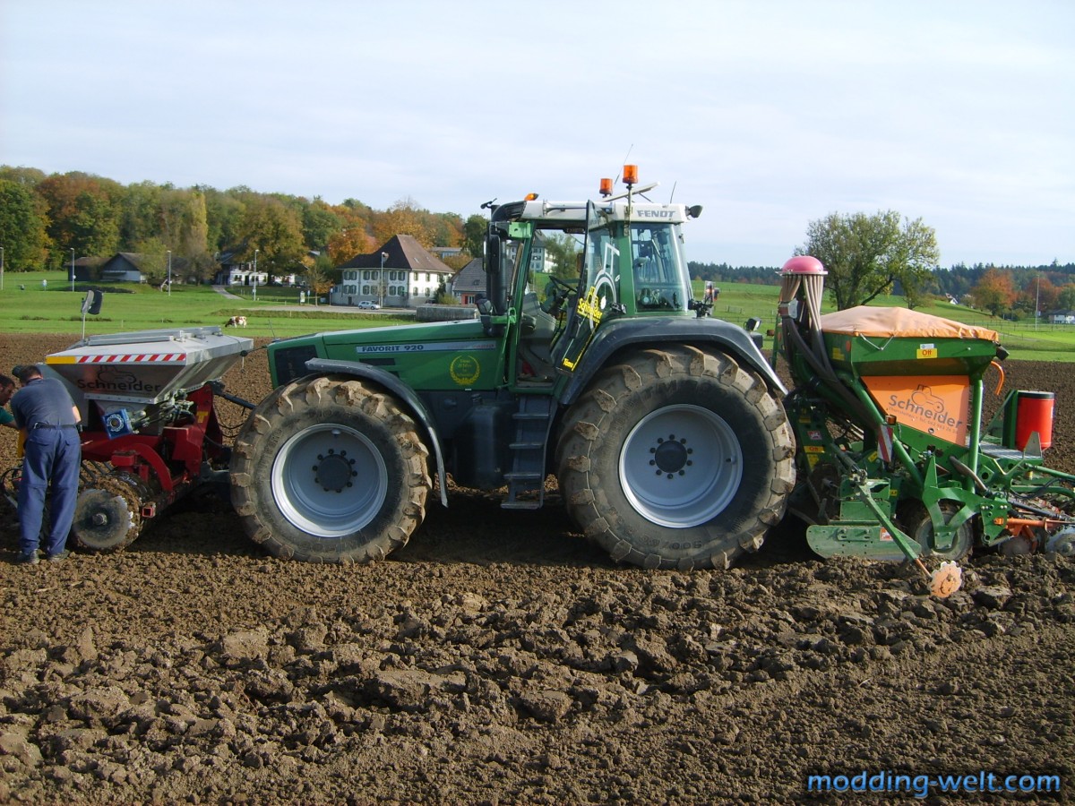 Sähen mit Fendt 920 Favorit