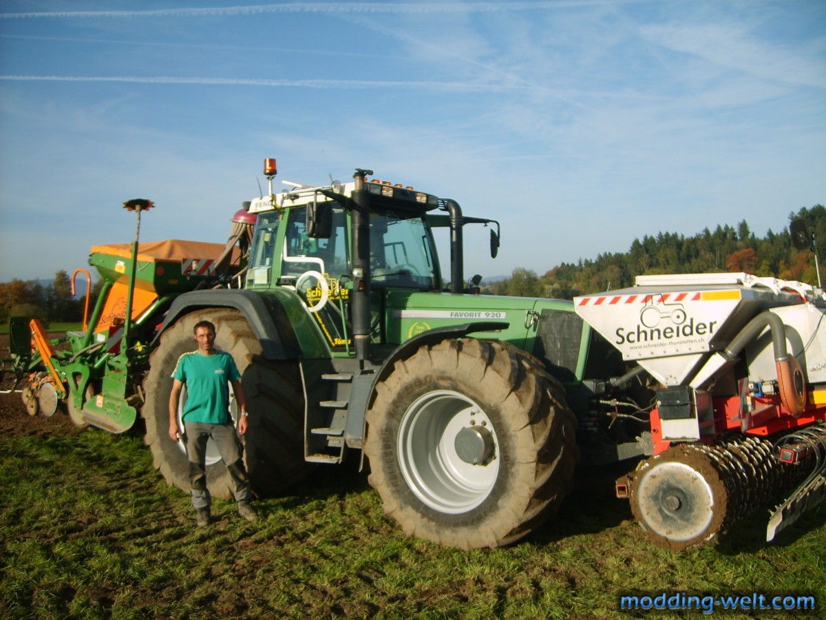 Sähen mit Fendt 920 Favorit