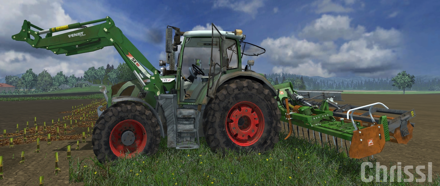 Fendt 720 Vario mit Amazone Kreiselegge