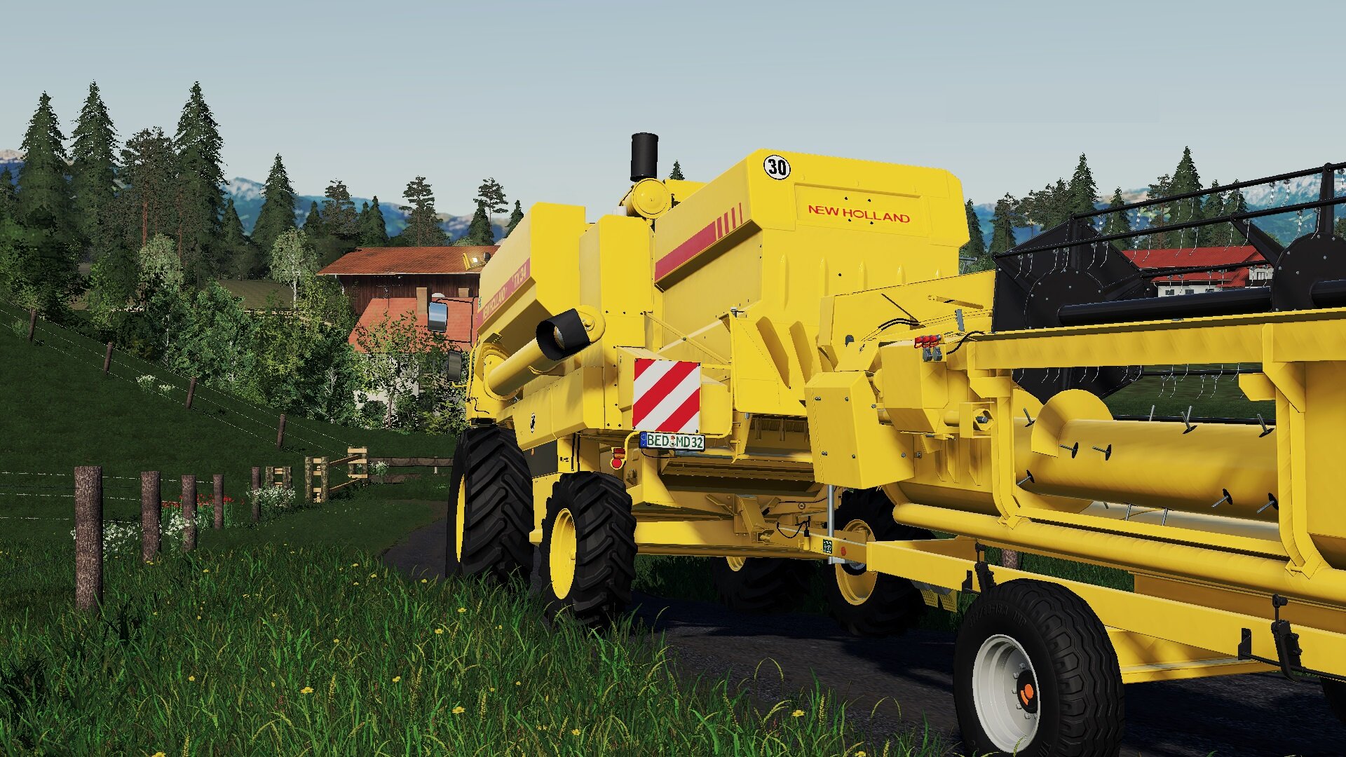 New Holland TX34 in Holz unterwegs !