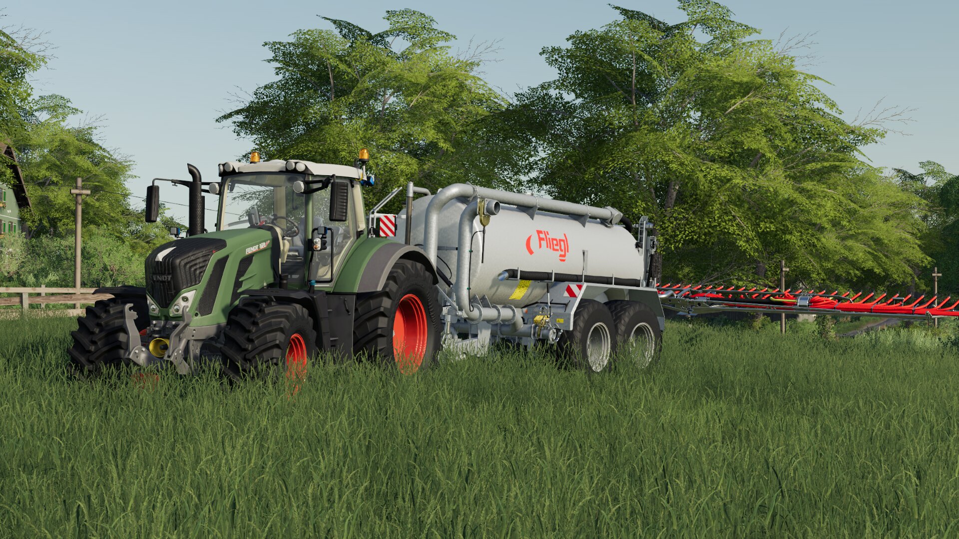 Fendt 828 mit Fliegll güllefass