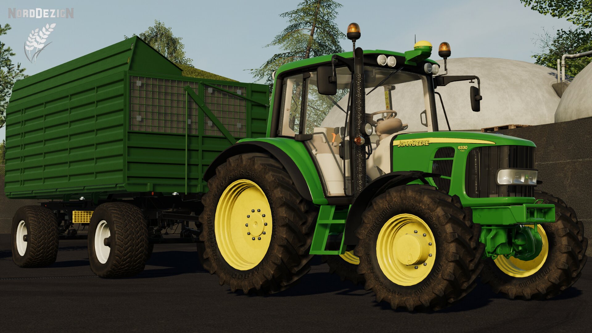 JD 6330 + HW80 an der BGA