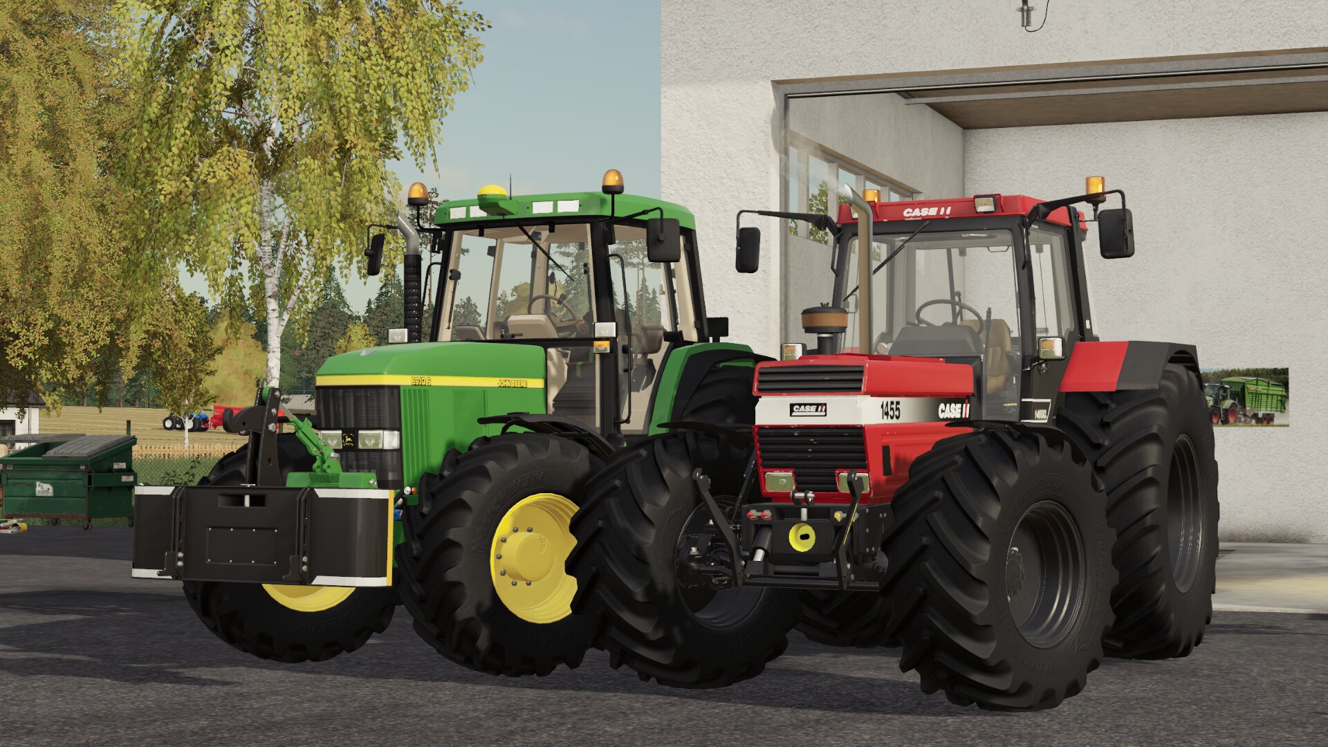 Case 1455 und John Deere 6910S