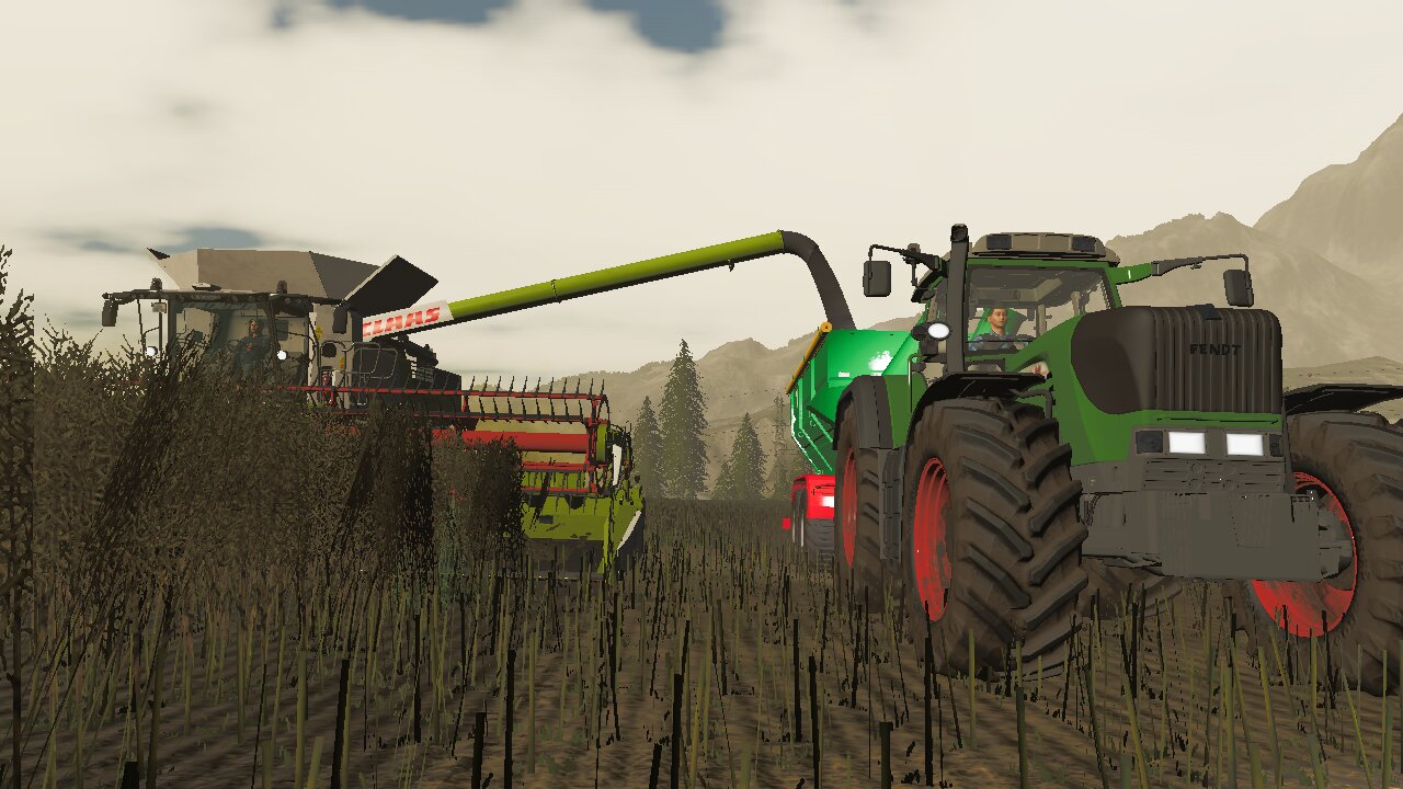 Abtanken mit dem Claas Trion750