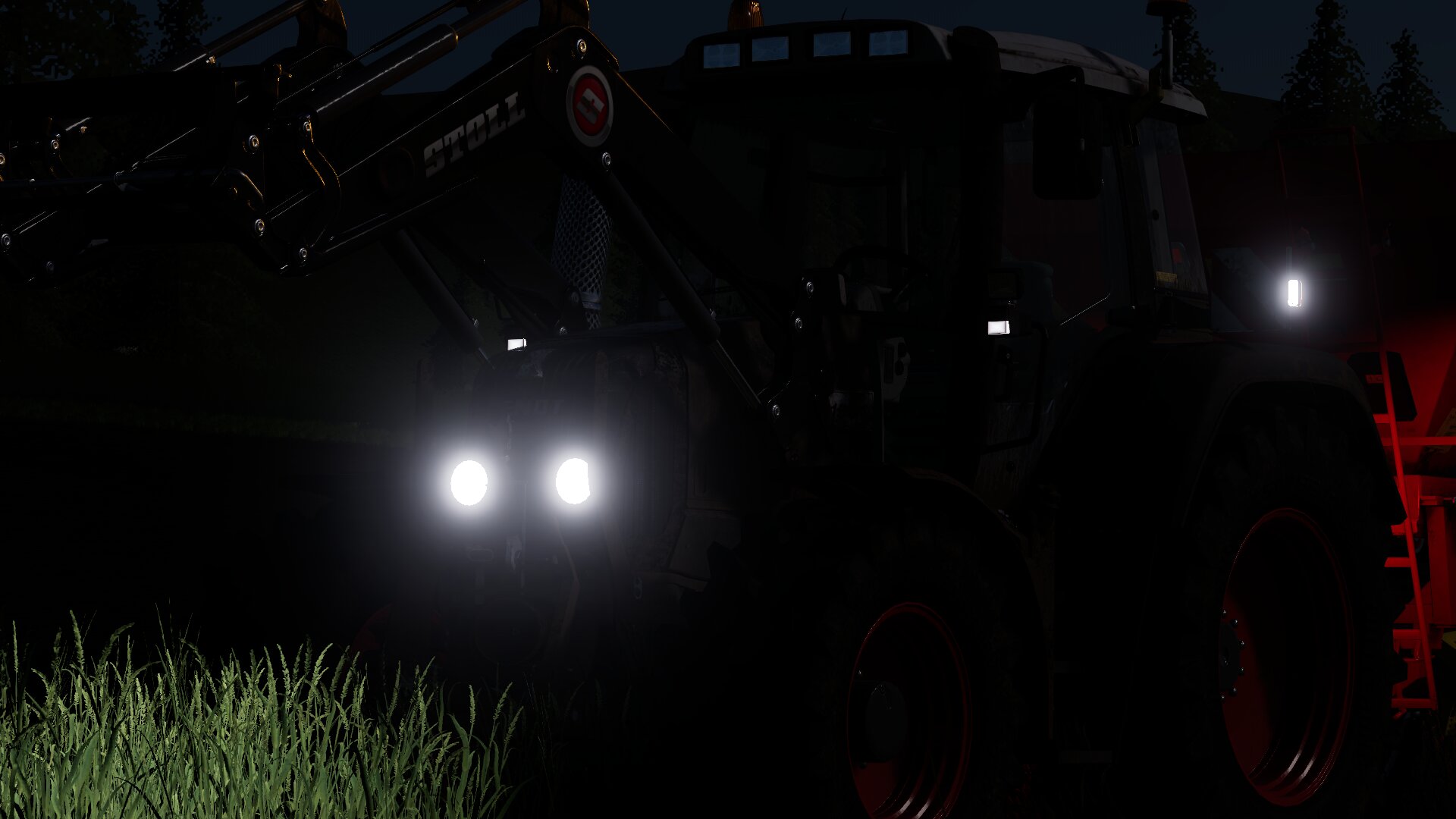 Fendt 415 im Dunkeln