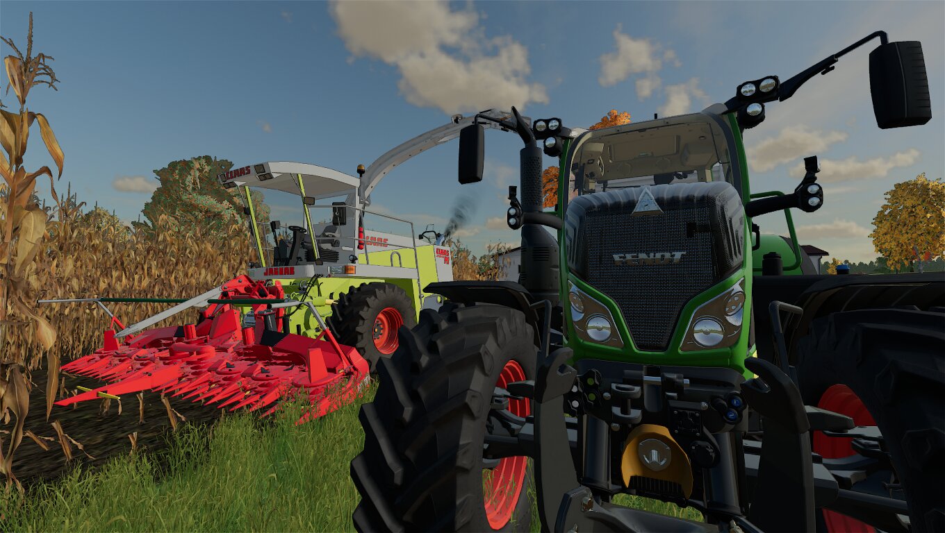 Maisernte mit Claas & Fendt