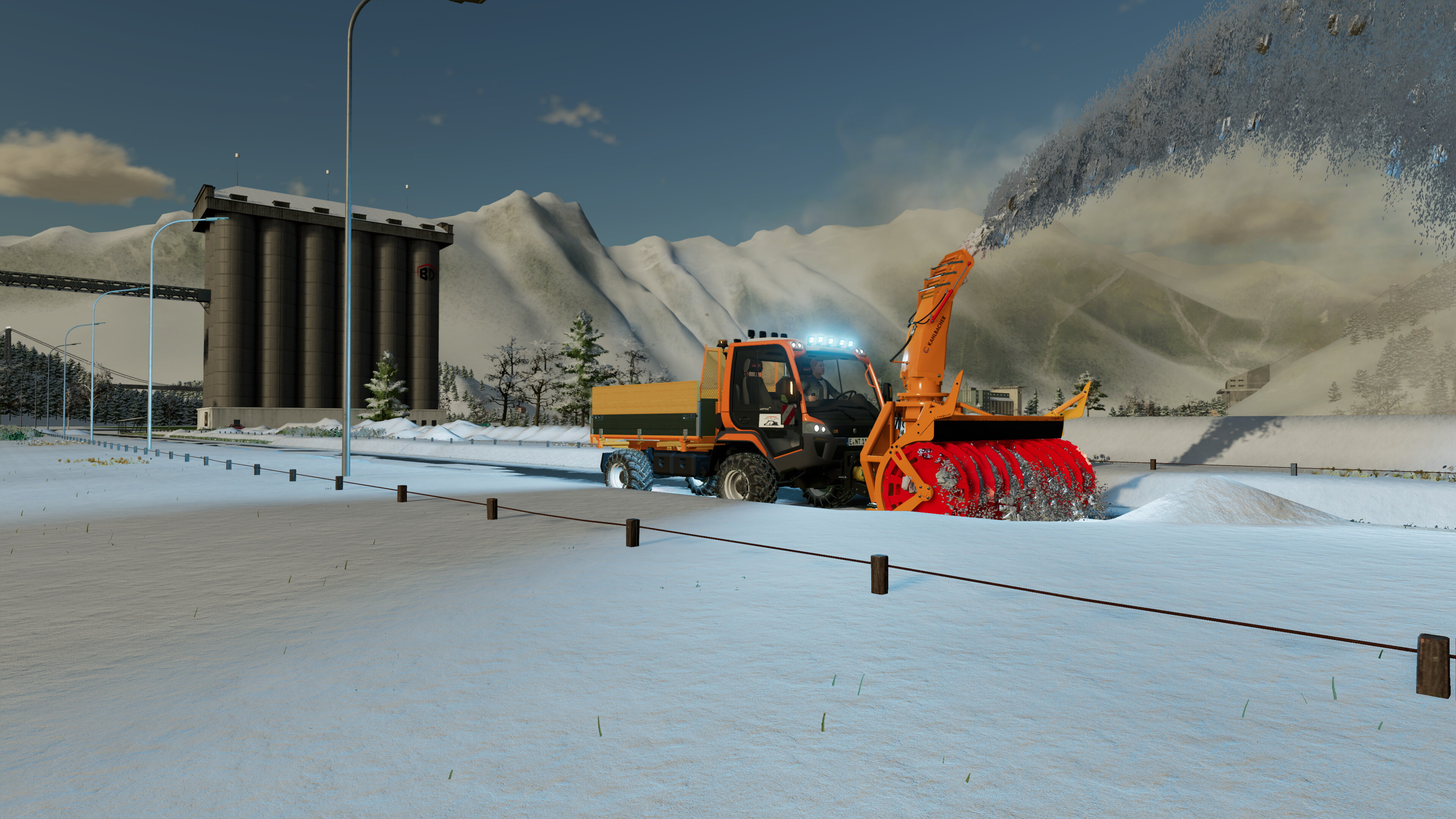 Farming Simulator 2022 schnee reümen mit Lindner Unitrac 122 LDrive