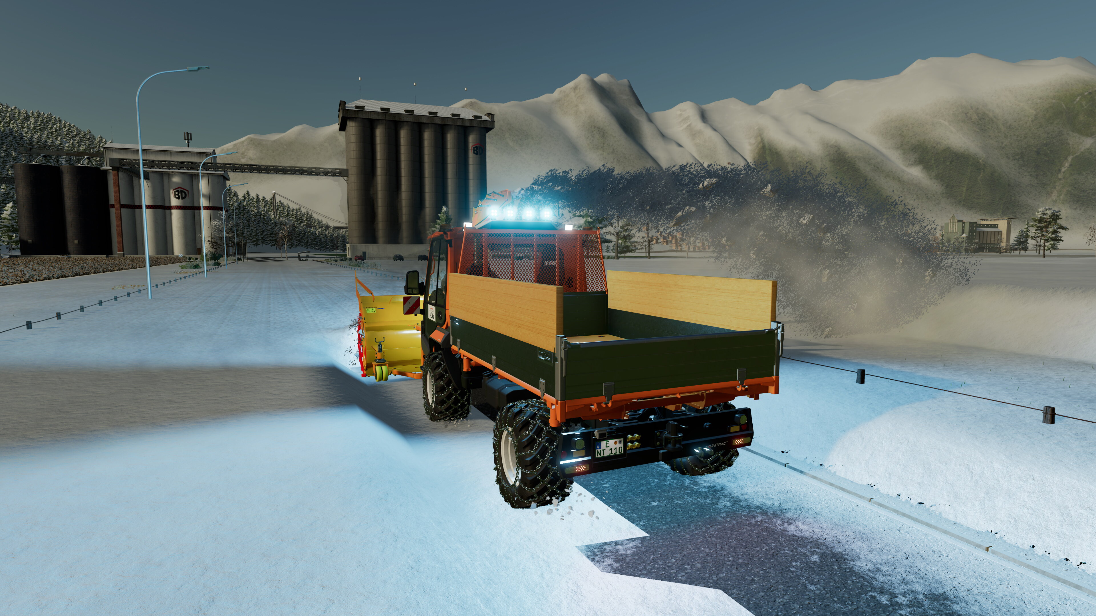 Farming Simulator 2022 schnee reümen mit Lindner Unitrac 122 LDrive