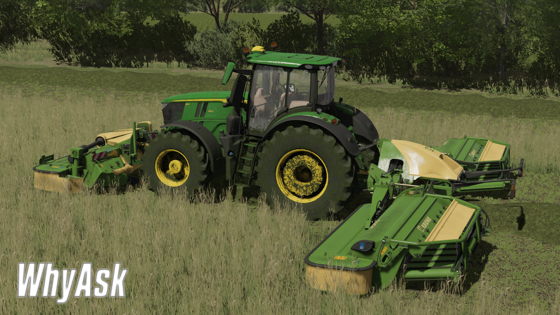 Fs22 John Deere 6r 250 Mit Krone Easy Cut Mähwerken Modding Welt 3664