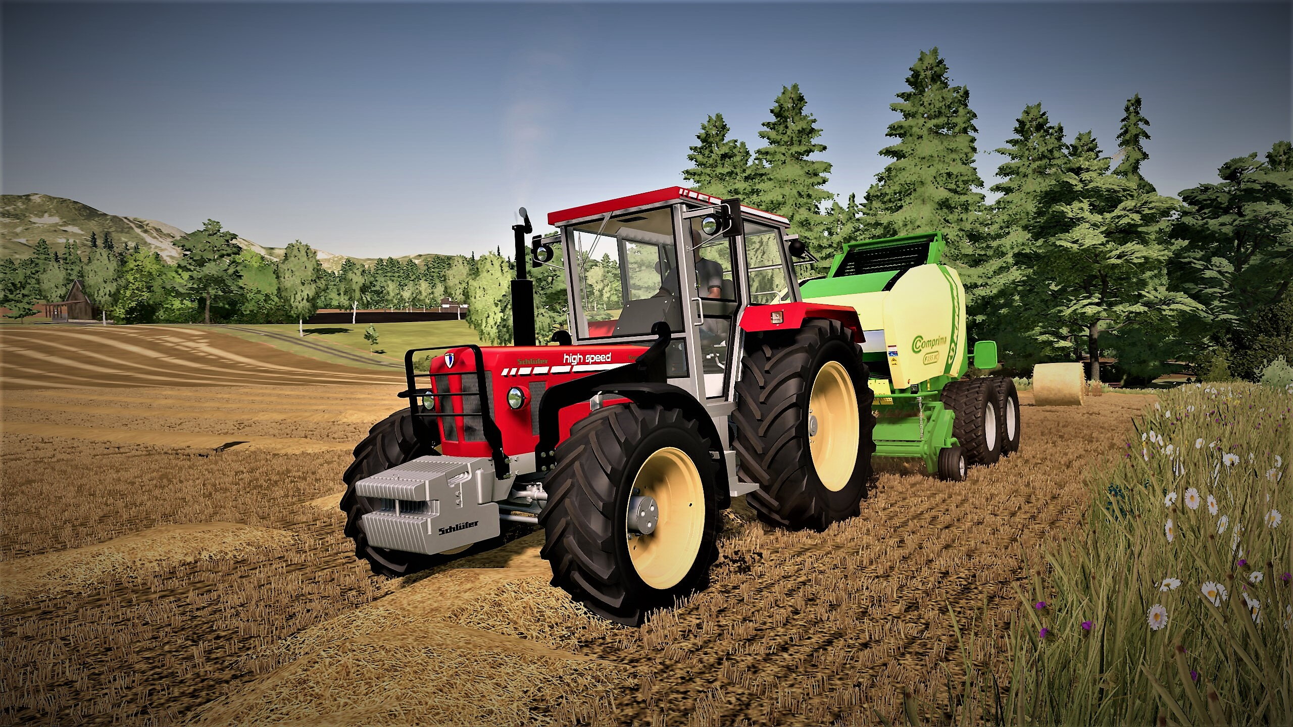 Der Compact 950 V6 mit der Krone Comprima am Pressen