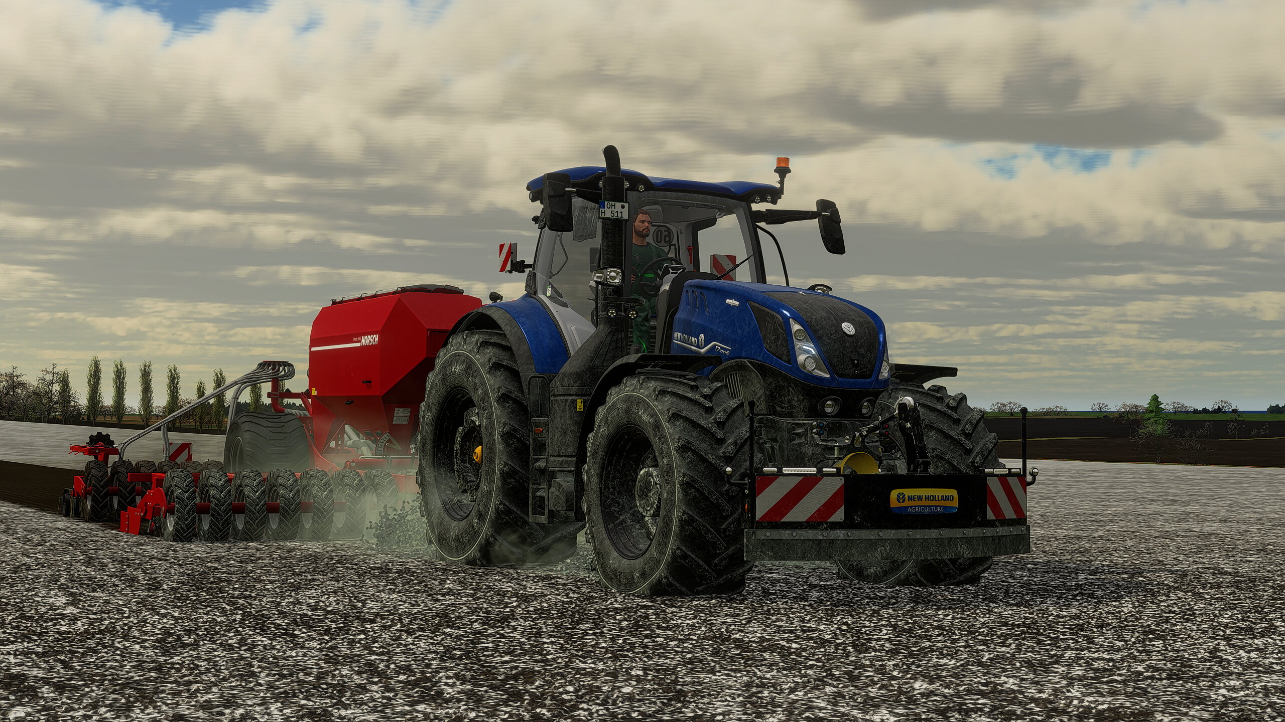 New Holland T7 am Drillen auf der Kandelin