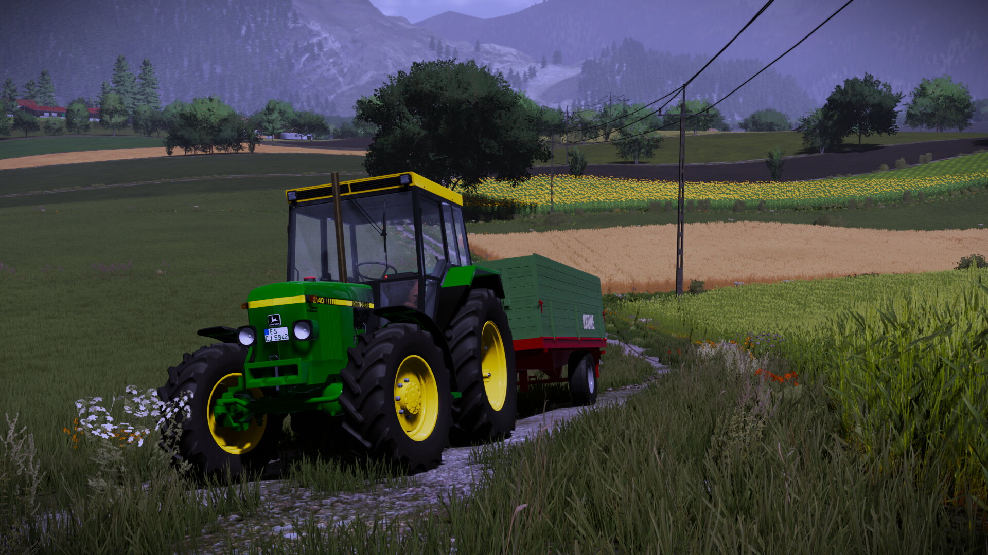 John Deere 2140 mit Krone Emsland Kipper