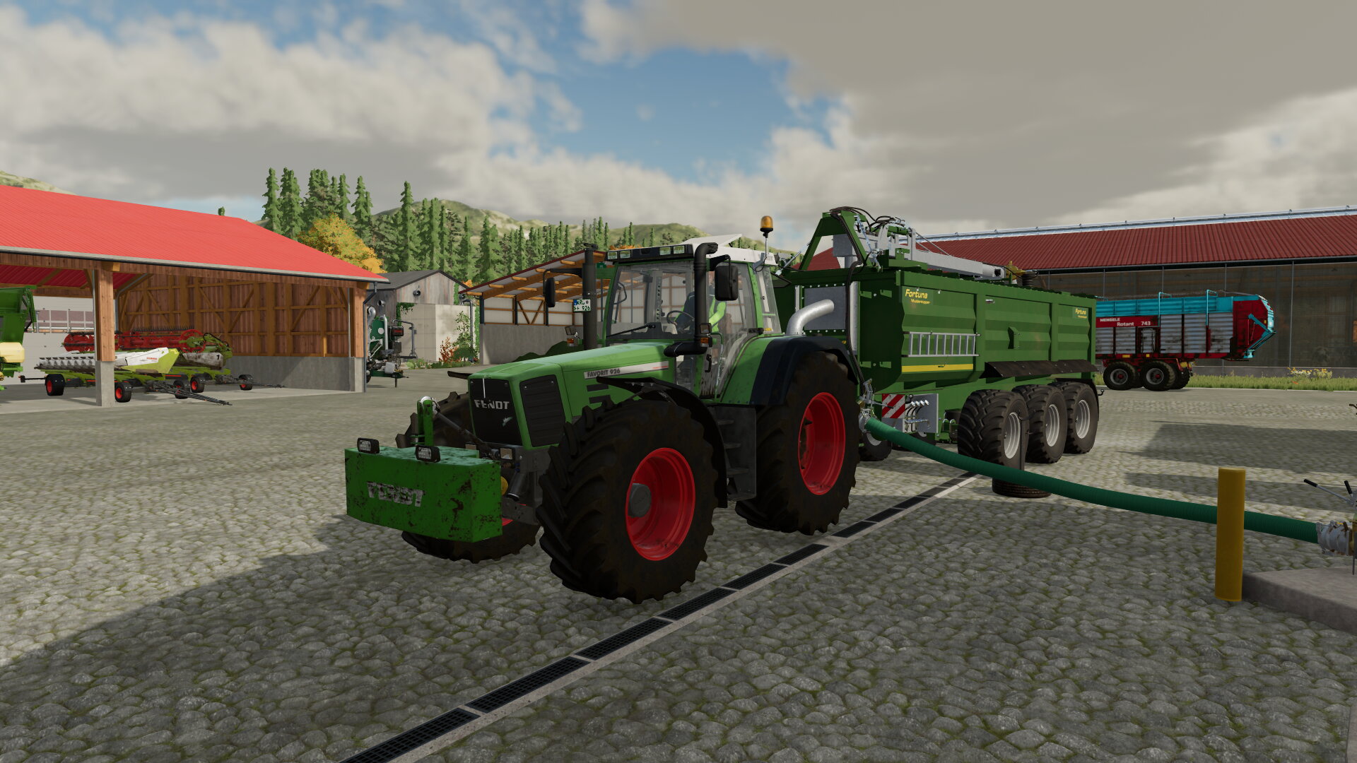 Fendt Favorit 926 mit Fortuna Zubringer