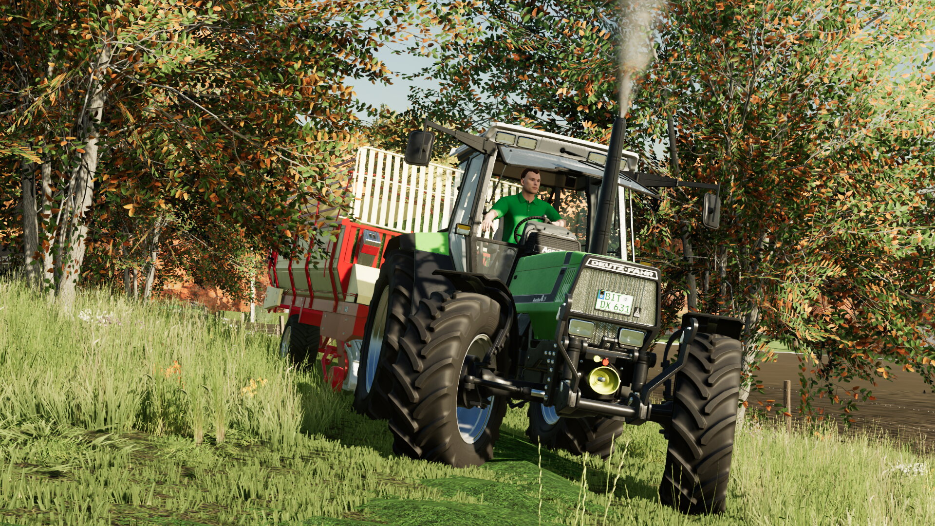 Das letzte Gras im Herbst mit dem Deutz 6.31 von den Eifeler Wiesen holen.