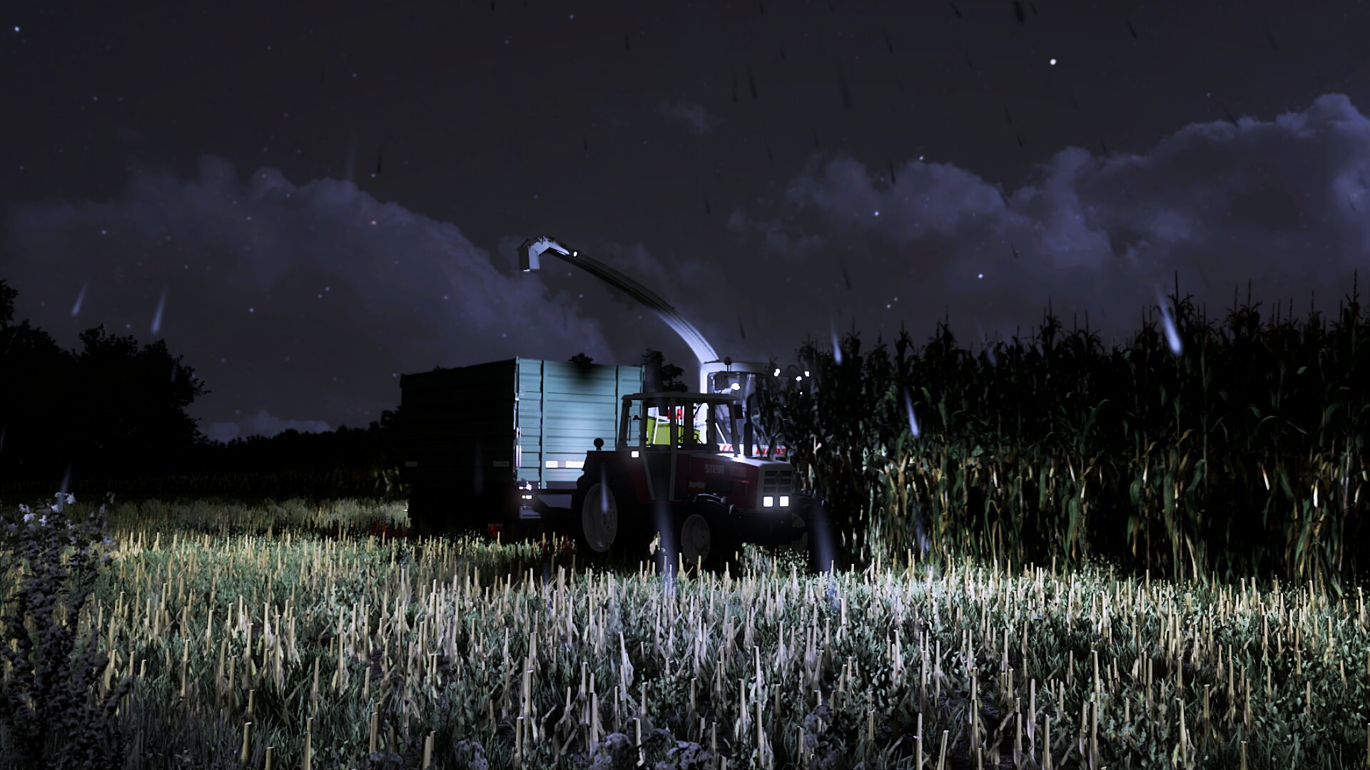 Mais Häckseln mit dem STEYR 8130 und CLAAS JAGUAR 900