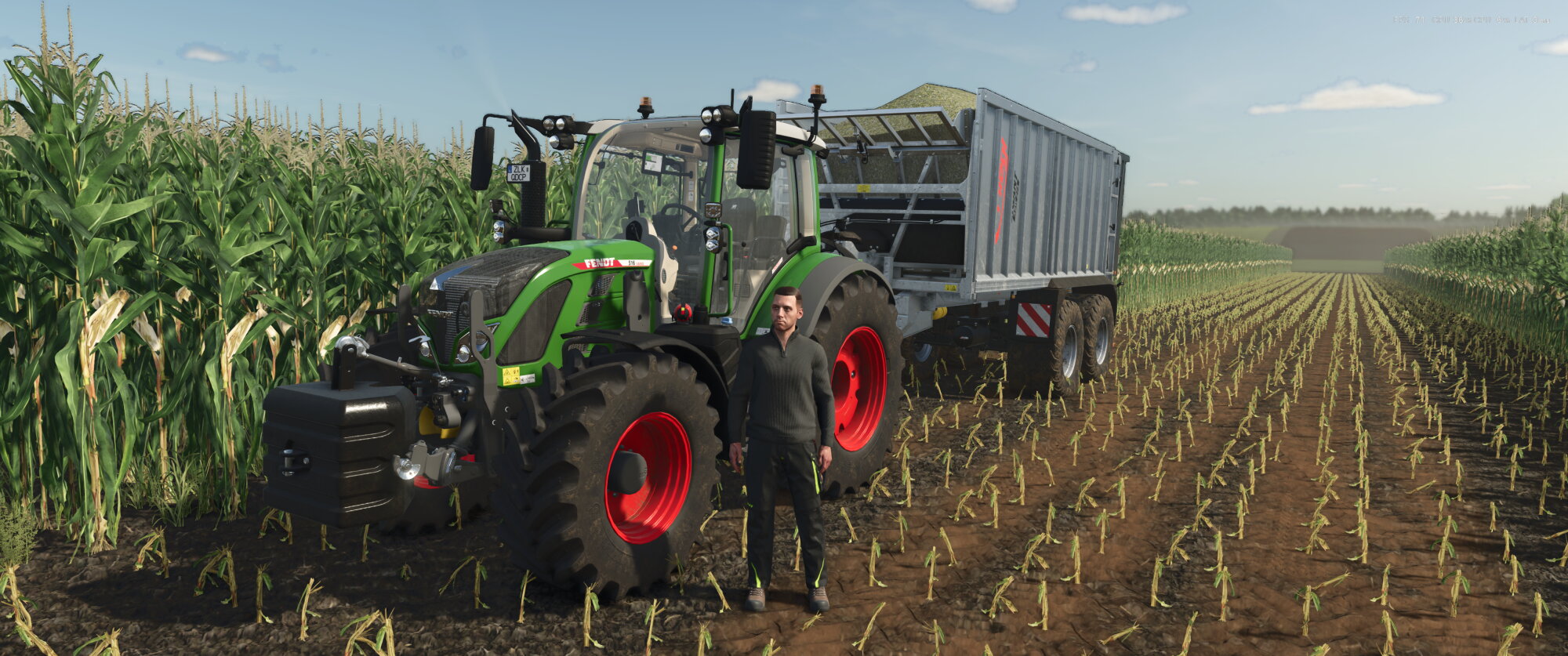 Fendt 516 im Mais