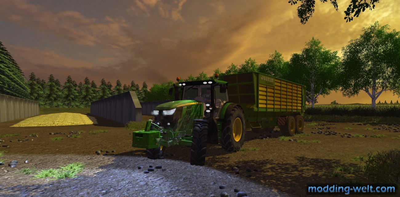 Maissilage mit JohnDeere6125R und Joskin Silospace