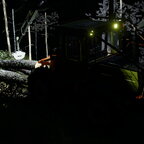 Die Starken Sturm Schäden im Wald beseitigen.   MB Trac 1300 mit Werner Forstaufbau & Kronos 8020 Kran